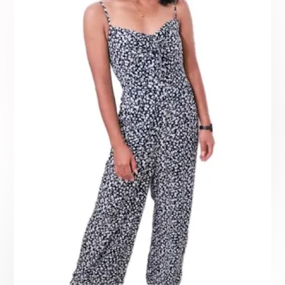 J. Crew Tie‎ Front Wide Leg Floral Print Jumpsuit